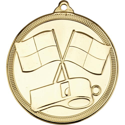 REFEREE 'MULTI LINE' MEDAL - GOLD 2in